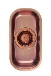 Мойка кухонная ALVEUS VARIANT MONARCH 110 COPPER 14,8х30х12 см, слив 90, врезная под столешницу, нержавеющая сталь с PVD покрытием, прямоугольная, цвет медь, без отверстия под смеситель