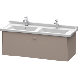 Тумба под раковину Duravit Brioso, 122х46,9х45,2 см, подвесная, 1 выдвижной ящик, ДСП, цвет: базальт, шкафчик навесной, механизм доводчика, прямоугольная, правая/левая, в ванную комнату