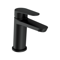 Смеситель для раковины/умывальника Cersanit Lara однорычажный, средний, неповоротный, длина 102 мм, латунь, цвет черный матовый