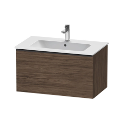 Тумба под раковину Duravit D-Neo, 81х46,2х44 см, подвесная, 1 выдвижной ящик, ДСП, цвет: орех темный, шкафчик навесной, прямоугольная, правая/левая, в ванную комнату