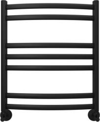 Полотенцесушитель Aquatek Лугано водяной П7 500х600 мм черный муар, нержавеющая сталь, лесенка, подключение нижнее