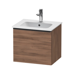 Тумба под раковину Duravit D-Neo, 51х40,2х44 см, подвесная, 1 выдвижной ящик, ДСП, цвет: орех матовый, шкафчик навесной, прямоугольная, правая/левая, в ванную комнату