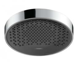 Верхний душ Hansgrohe Rainfinity 250 1jet EcoSmart, настенный/потолочный монтаж, круглый, с 1 режимом: PowderRain, размер 25 см, алюминий, цвет хром/графит