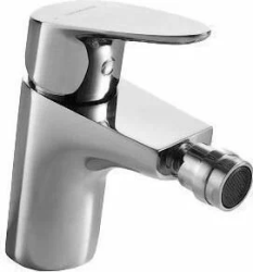 Смеситель для биде Bravat Drop, однорычажный, неповоротный, длина излива 111 мм, керамический, латунь, цвет хром