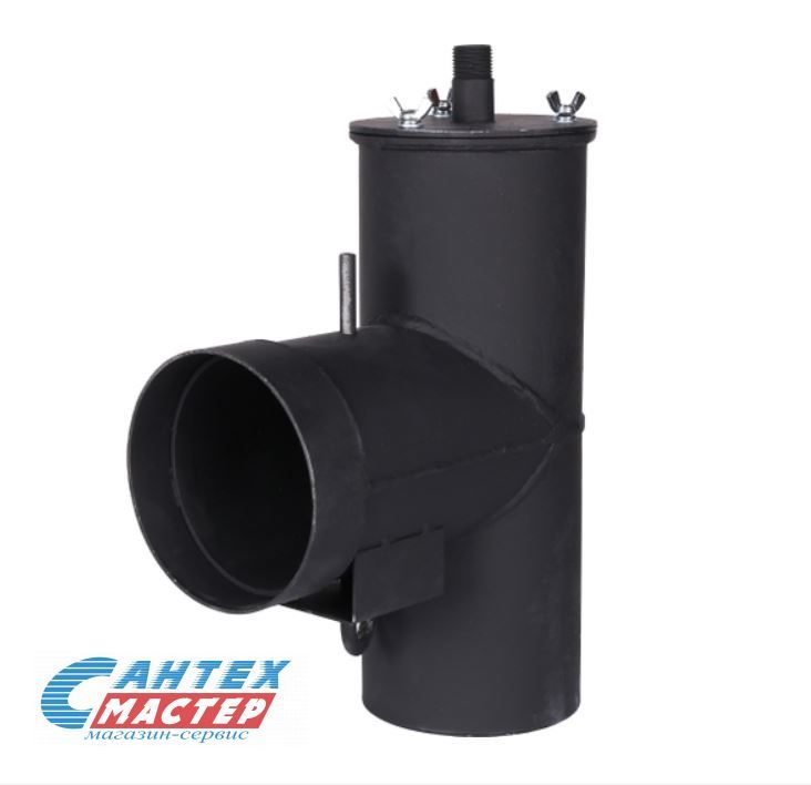 Патрубок дымохода Rommer вертикальный D=150, L=304, H=396 для котла ZOTA, элементы дымохода (Ромер, Рёмер)