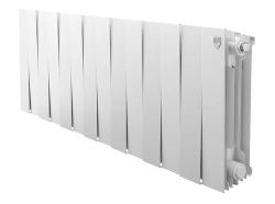 Радиатор отопления Royal Thermo PianoForte 300 Bianco Traffico (14 секций) биметаллический, боковое подключение, для квартиры, дома, водяные, мощность 1722 Вт, настенный, батарея, белый