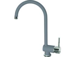 Смеситель для кухни ALVEUS ARC 110 CONCRETE - G81 однорычажный, поворотный, керамический, высокий излив, высота излива 23,3 см, латунь, покрытие гранит, цвет бетон