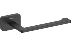 Держатель для туалетной бумаги Aquatek Либра без крышки, цвет матовый черный, настенный, латунь, форма квадратная, для туалета/ванной