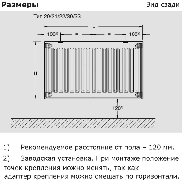 Радиатор Meteor (Buderus) Classic K 20/900/1200 стальной, панельный, боковое подключение, для отопления квартиры, дома, водяные, мощность 2721 Вт, настенный, батарея, белый