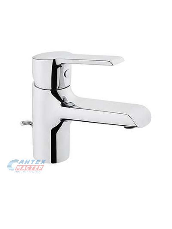 Смеситель для раковины Vitra Axe S однорычажный, излив короткий, длина 115 мм, керамический, латунь, цвет хром, без донного клапана