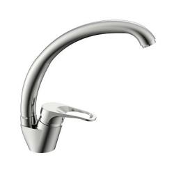 Смеситель для кухни/мойки Splenka S202.41.05 однорычажный, поворотный, длина излива 211 мм, высота излива 212 мм цвет сатин, нержавеющая сталь