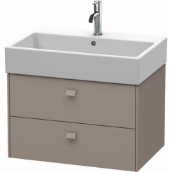 Тумба/шкафчик для консоли/столешницы Duravit Brioso под раковину 62х48х44,2 см, подвесная, ДСП, цвет: базальт, 2 выдвижных ящика, прямоугольная