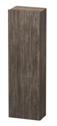 Пенал Duravit DuraStyle, 40x24x140 см, подвесной, (правый), с дверцей, с полкой, со стеклянными полками, цвет: сосна терра/базальт, в ванную комнату