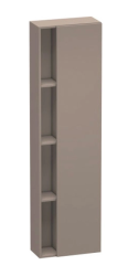 Пенал Duravit DuraStyle, 50x24x180 см, подвесной, (правый), с дверцей, с закрытыми/открытыми полками, цвет: базальт, в ванную комнату