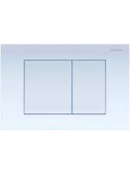 Кнопка смыва Aquatek Pneumo S прямоугольная, цвет белая, пластик, клавиша управления (клавиши квадрат) для сливного бачка, инсталляции унитаза, двойная, пневматическая, панель, размер 245х165х12 мм