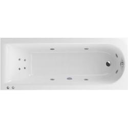Ванна Excellent Aurum HYDRO+, 170х70 см, акриловая, цвет- белый/хром, (с гидромассажем), с каркасом, прямоугольная, правосторонняя/левосторонняя, правая/левая, универсальная, приставная/встраиваемая