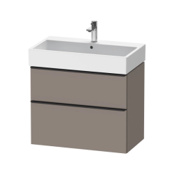 Тумба под раковину Duravit D-Neo, 78,4х44,2х62,5 см, подвесная, 2 выдвижных ящика, ДСП, цвет: базальт, шкафчик навесной, прямоугольная, правая/левая, в ванную комнату