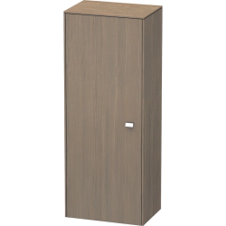 Пенал Duravit Brioso L, 52x36x133 см, подвесной, (левый), с дверцей, с полкой, со стеклянными полками, цвет: дуб терра/хром, в ванную комнату