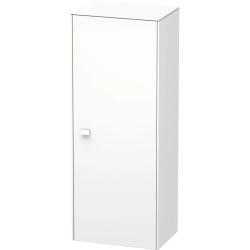 Пенал Duravit Brioso R, 52x36x133 см, подвесной, (правый), с дверцей, с полкой, со стеклянными полками, цвет: белый матовый, в ванную комнату