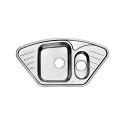 Мойка кухонная IDDIS Strit S 96,5х50,5 см, толщина 0.7 мм, угловая, врезная, нержавеющая сталь, полированная STR96PCi77