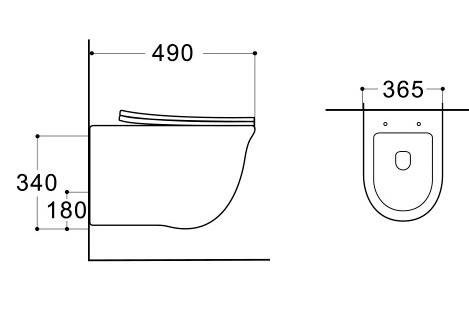 Унитаз подвесной Aquatek Классик, белый, горизонтальный (в стену) выпуск, с быстросъемным сиденьем микролифт, дюропласт, безободковый, смыв торнадо, под скрытый бачок