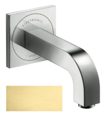 Смеситель для раковины AXOR Citterio, электронный, сенсорный, инфракрасный, настенный/скрытый монтаж, фиксированный излив, длина 22,1 см, латунь, цвет шлифованная медь, питание от сети 230V