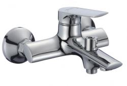 Смеситель для ванны Osgard Flamin, однорычажный, настенный, неповоротный, латунный, короткий излив, длина излива 185 мм, керамический, цвет хром