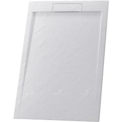Душевой поддон RGW Stone Tray STL, 70х120х2,5 см, прямоугольный, из искусственного камня, низкий, цвет: белый, с антискользящим рельефным покрытием, с бортиком