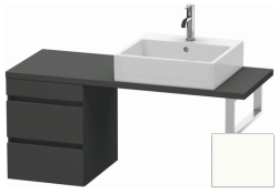 Тумба/шкафчик для консоли/столешницы Duravit DuraStyle под раковину 40х54,8х51,2 см, подвесная, ДСП, цвет: графит/белый матовый, 2 выдвижных ящика, прямоугольная