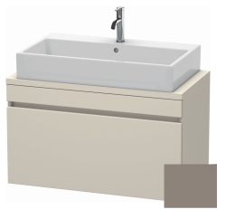 Тумба под раковину для консоли/столешницы Duravit DuraStyle 90х47,8х51,2 см, подвесная, ДСП, цвет: серо-коричневый/базальт, 1 выдвижной ящик, прямоугольная