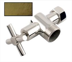 Вентиль Сунержа угловой крест G 1" нар.р. / G 3/4" н. г., нержавеющая сталь, цвет состаренная бронза