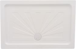 Душевой поддон Cerutti SPA, 80х120 см, прямоугольный/угловой, акриловый, низкий, белый, с бортиком, литой, литьевой, для душа