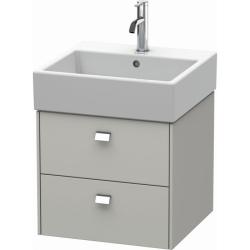 Тумба/шкафчик для консоли/столешницы Duravit Brioso под раковину 32х48х44,2 см, подвесная, ДСП, цвет: бетонно-серый/хром, 2 выдвижных ящика, прямоугольная