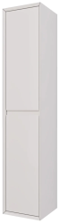Пенал Dreja Insight, 35х172х35 см, подвесной, цвет белый глянец, 2 распашные дверцы, со стеклянными полками, шкаф/шкафчик подвесной, прямоугольный