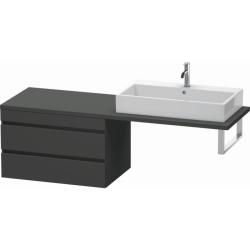 Тумба/шкафчик для консоли/столешницы Duravit DuraStyle под раковину 80х54,8х51,2 см, подвесная, ДСП, цвет: графит матовый, 2 выдвижных ящика, прямоугольная