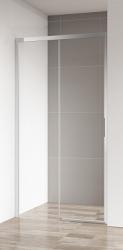 Душевая дверь Cezares Comfort, 120х195 см прозрачное стекло/профиль хром, в нишу, универсальная установка, прозрачное закаленное стекло, раздвижная