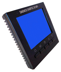 Терморегулятор Daewoo Enertec X5 WIFI black программируемый, WiFi, 86х86х13,3 мм черный, огнеупорный пластик, ЖК дисплей, для теплого пола