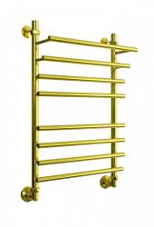 Полотенцесушитель Двин F Primo 80/60, водяной (1"-3/4"-1/2" К3  золотой хром), универсальное подключение, нержавеющая сталь, настенный, форма лесенка, цвет золотой хром, к отоплению и ГВС, для отопления, обогрева в ванной