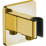 Держатель для душевой лейки Axor Urquiola Porter со шланговым подсоединением, настенный, металлический, цвет: шлифованное золото, для душевого шланга, для душа/ванной/душевой кабины