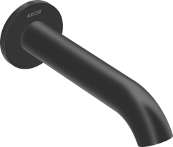 Излив для ванны Axor Uno аркообразный, без переключателя на душ, настенный, неповоротный, латунь, цвет: матовый черный, округлый, длина излива 17,8 см, встраиваемый/встроенный, для смесителя/ванны/ванной/душевой, без смесителя