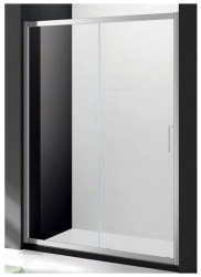 Душевая дверь Cezares Molveno, 120х190 см прозрачное стекло/профиль хром, в нишу, универсальная установка, прозрачное закаленное стекло, раздвижная