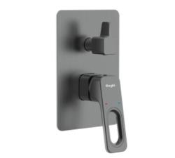 Смеситель для ванны/душа Raglo R51.273.09 настенный, однорычажный, 3-режима, встраиваемый, без излива, латунь, цвет графит
