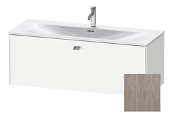 Тумба под раковину Duravit Brioso, 122х47,9х44,4 см, подвесная, 1 выдвижной ящик, ДСП, цвет: сосна серебристая/хром, шкафчик навесной, механизм доводчика, прямоугольная, правая/левая, в ванную комнату