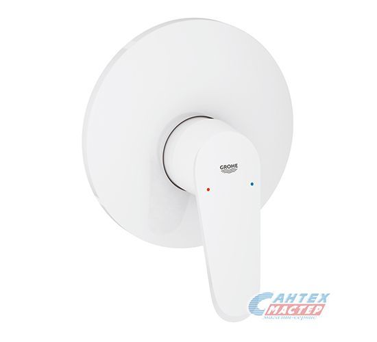 Смеситель для душа Grohe Eurodisc Cosmopolitan однорычажный, скрытого монтажа, керамический, настенный, без излива/шланга/лейки, латунь, цвет белая луна/хром