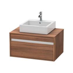 Тумба под раковину для консоли/столешницы Duravit Ketho 100х55х42,6 см, подвесная, ДСП, цвет: орех матовый, 1 выдвижной ящик, прямоугольная