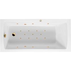 Ванна Excellent Aquaria RELAX, 160х70 см, акриловая, цвет- белый/золото, (с гидромассажем), с каркасом, прямоугольная, правосторонняя/левосторонняя, правая/левая, универсальная, приставная/встраиваемая