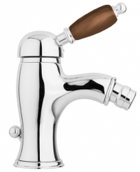 Смеситель для биде Cezares Elite, однорычажный, низкий, длина излива 110 мм, неповоротный, керамический, латунь, цвет хром, с донным клапаном