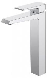 Смеситель для раковины BelBagno Arlie, однорычажный, высокий, длина излива 147 мм, неповоротный, керамический, латунь, цвет хром