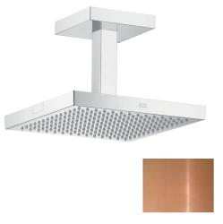 Верхний душ AXOR ShowerSolutions 300/300 1jet, с потолочным подсоединением, потолочный монтаж, квадратный, с 1 режимом, размер 30х30 см, металлический, цвет: полированная медь, для душа/ванной