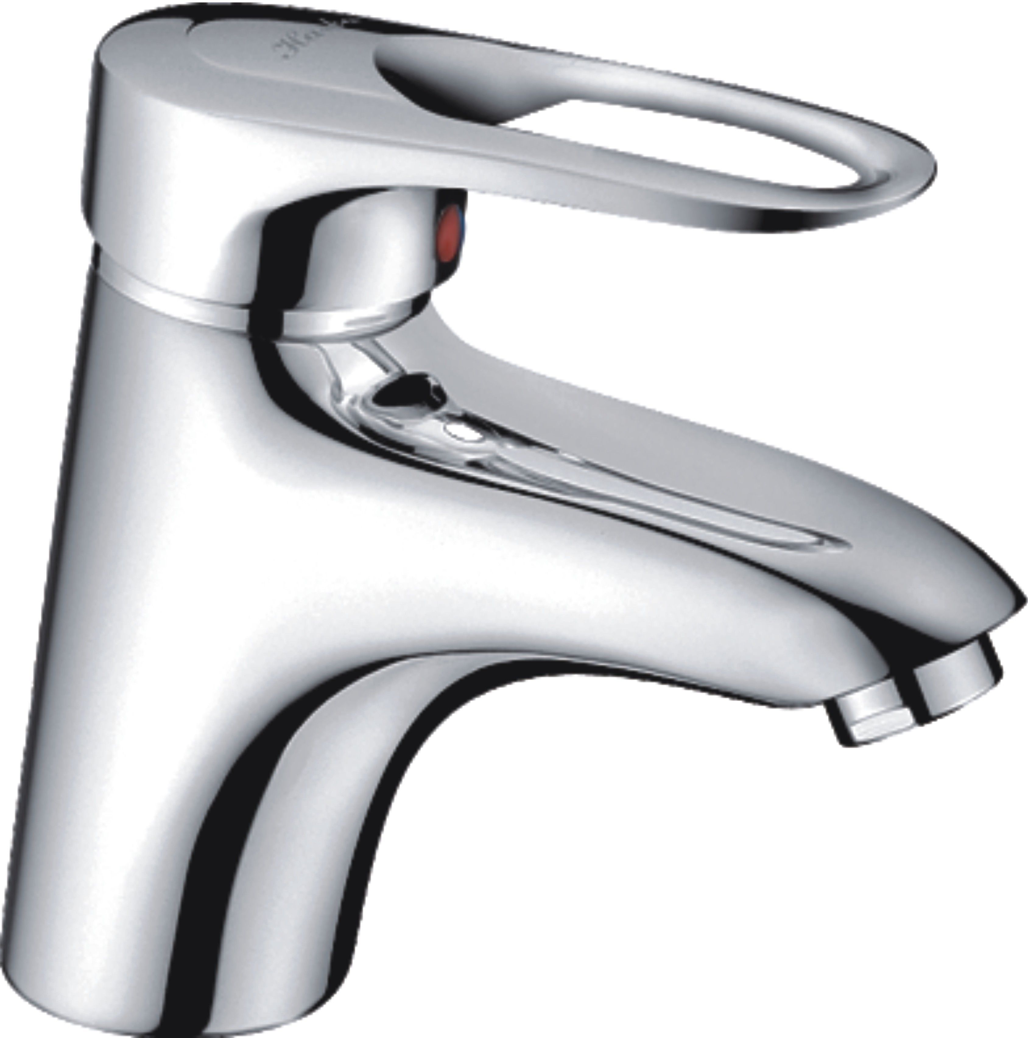 Смеситель для умывальника HAIBA однозахватный, неповоротный, латунный, длина 110 мм, латунь, цвет хром